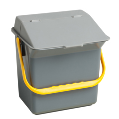 Eimer 6 l mit Deckel, gelber Bügel