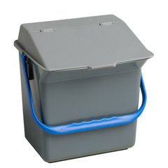 Eimer 6 l mit Deckel, blauer Bügel